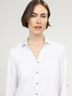 Blouse à manches 3/4 avec boutons