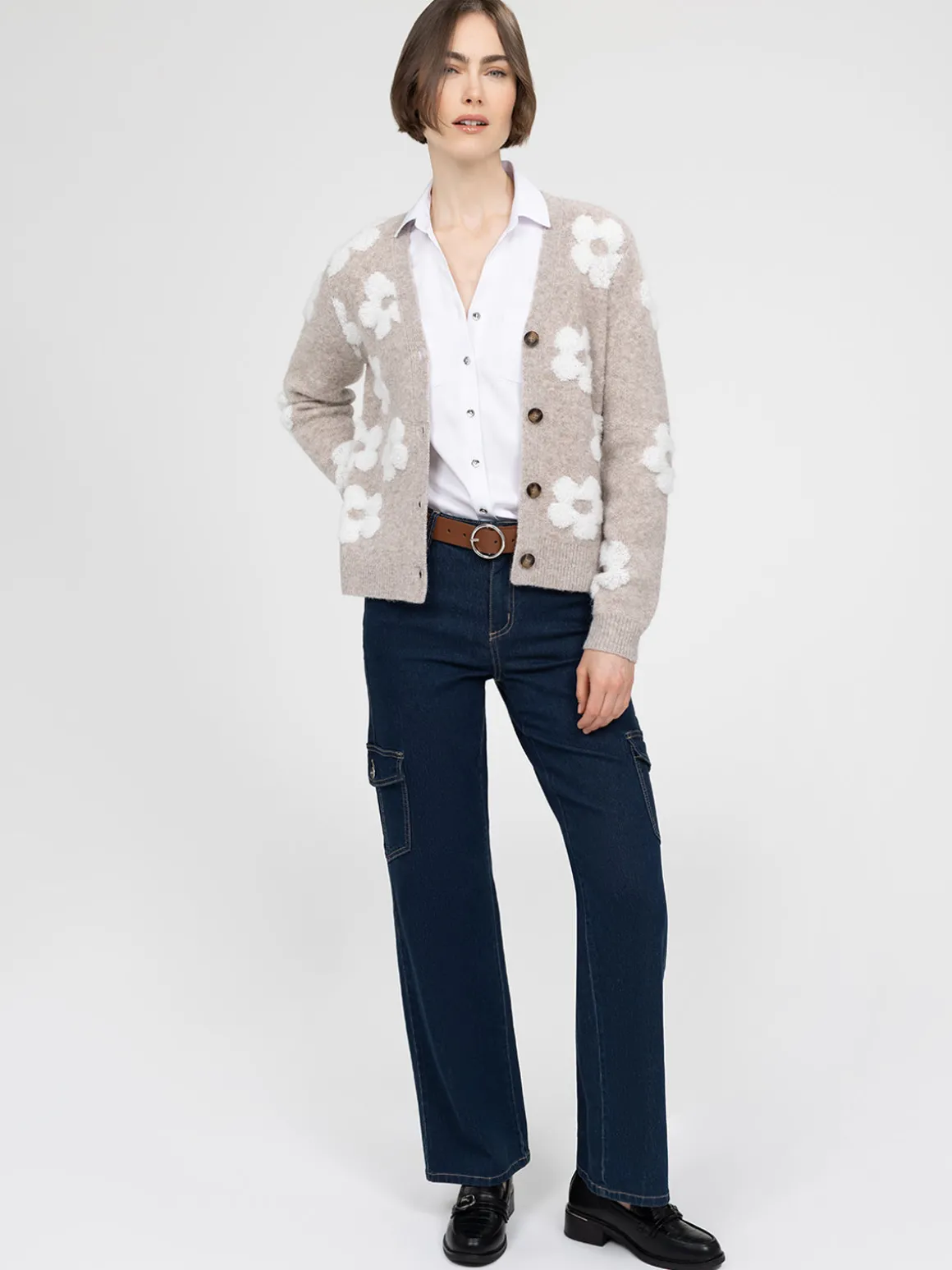 Blouse à manches 3/4 avec boutons