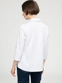 Blouse à manches 3/4 avec boutons