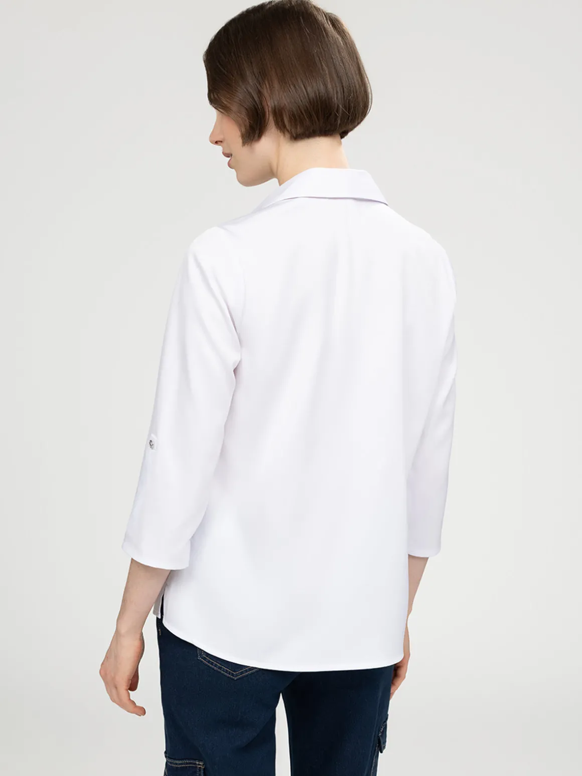 Blouse à manches 3/4 avec boutons