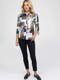 Blouse à manches 3/4 avec boutons