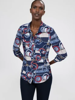 Blouse à manches 3/4 avec boutons
