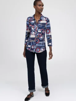 Blouse à manches 3/4 avec boutons