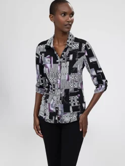 Blouse à manches 3/4 avec boutons