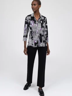 Blouse à manches 3/4 avec boutons