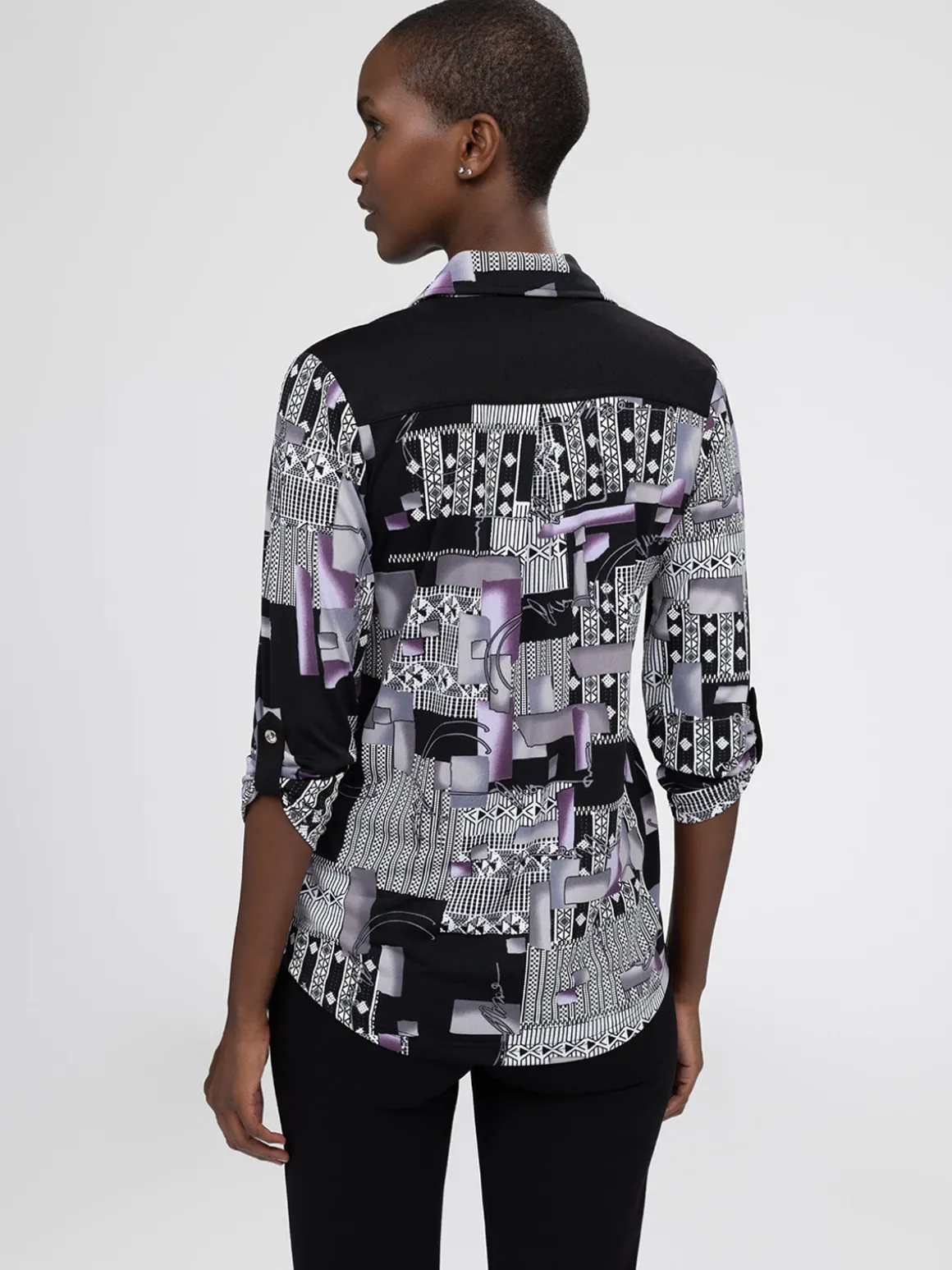 Blouse à manches 3/4 avec boutons