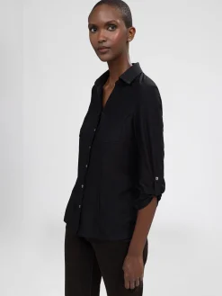 Blouse à manches 3/4 avec boutons