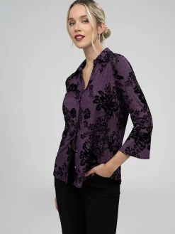 Blouse à manches 3/4 avec boutons