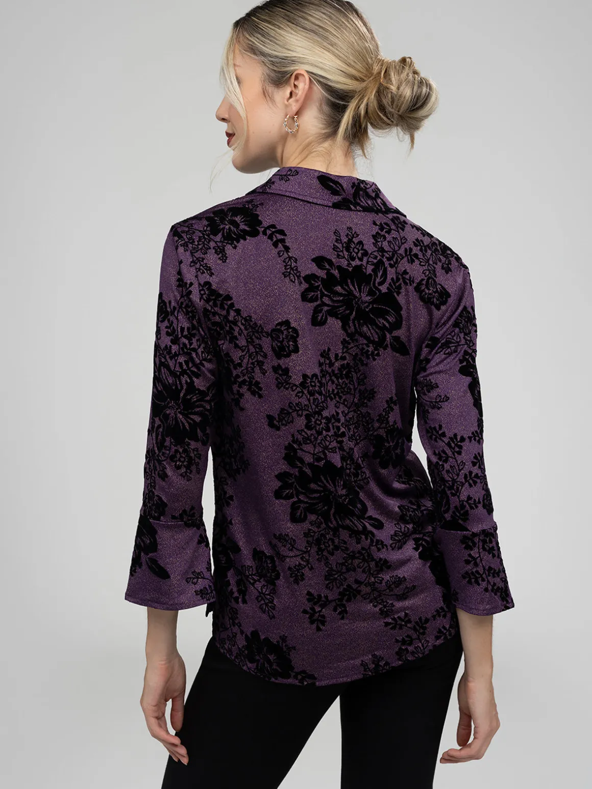 Blouse à manches 3/4 avec boutons