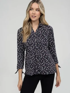 Blouse à manches 3/4 avec boutons
