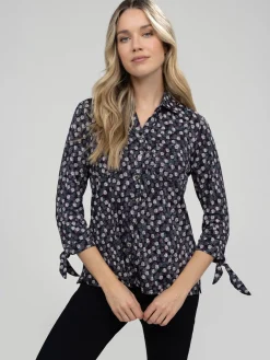 Blouse à manches 3/4 avec boutons