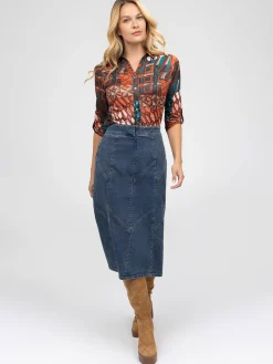 Blouse à manches 3/4 avec boutons