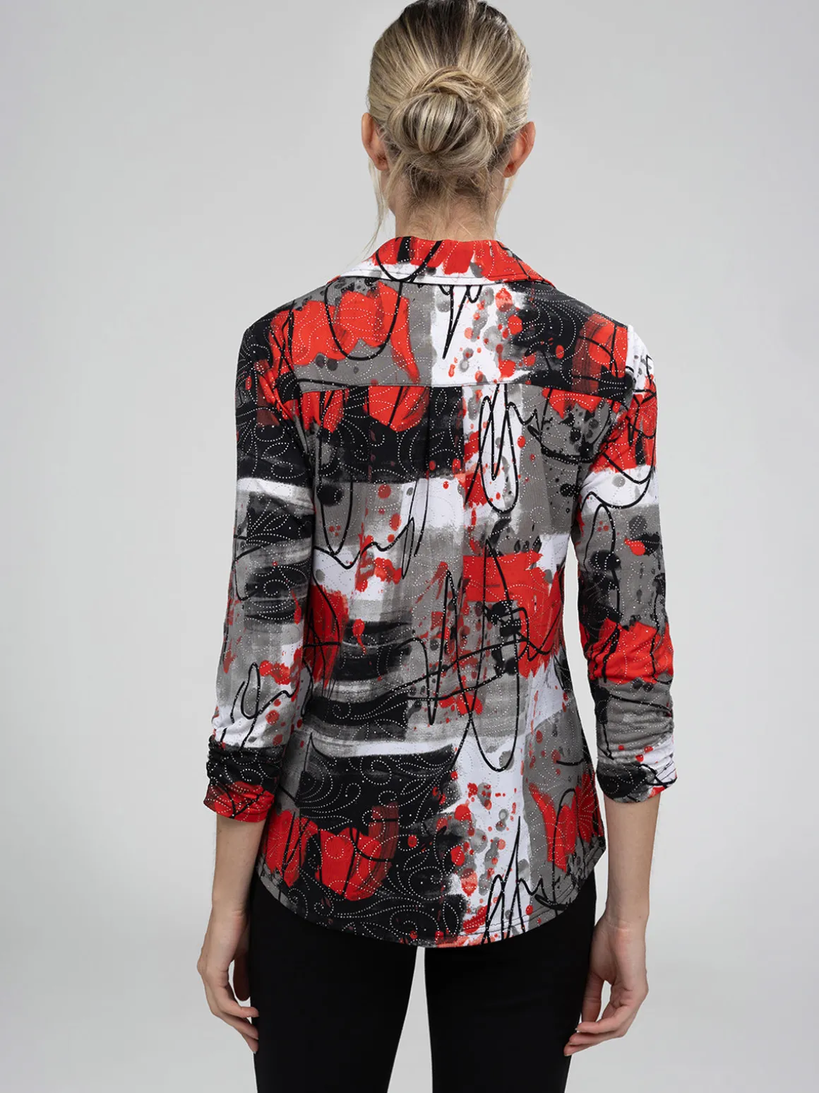 Blouse à manches 3/4 avec boutons