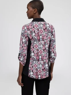 Blouse à manches 3/4 avec boutons