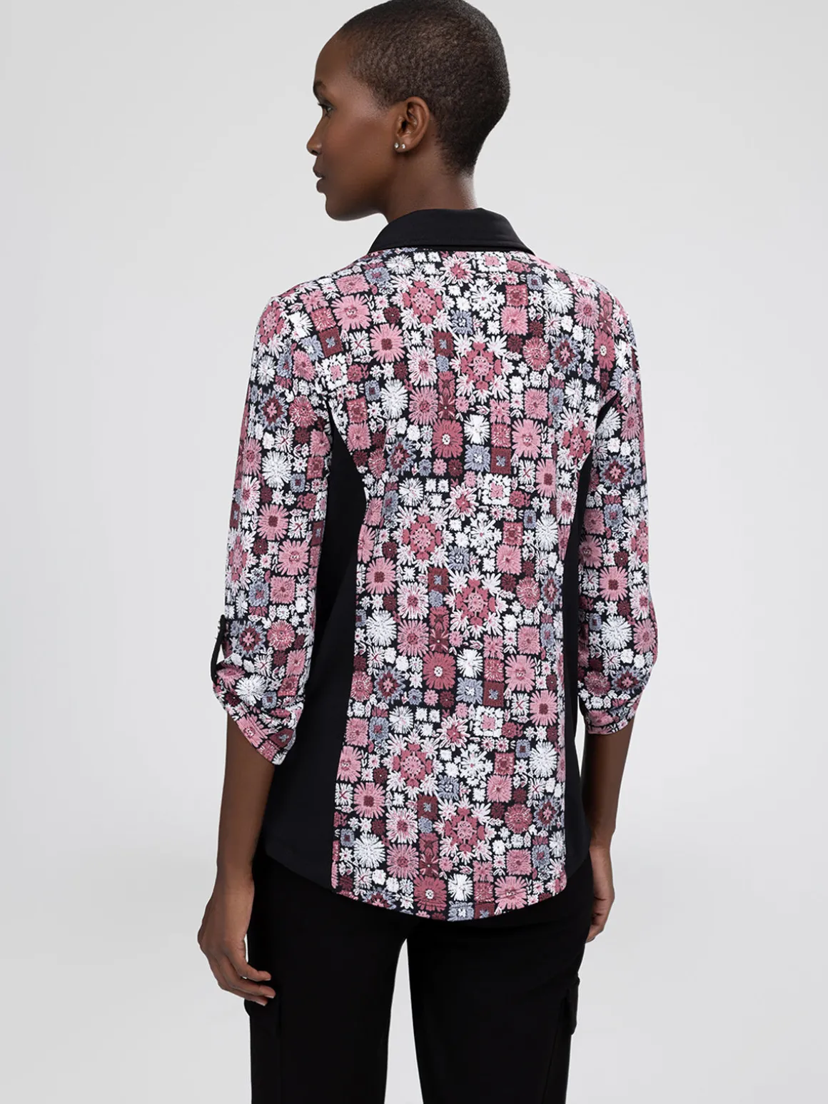 Blouse à manches 3/4 avec boutons