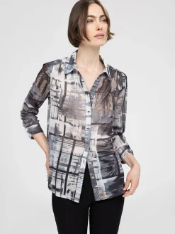 Blouse à manches 3/4 avec boutons