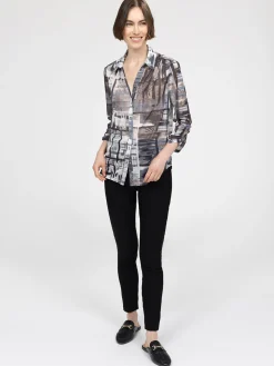 Blouse à manches 3/4 avec boutons