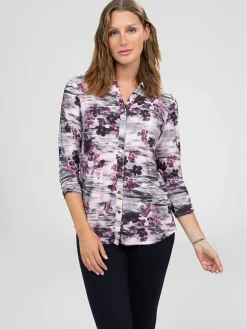 Blouse à manches 3/4 avec boutons