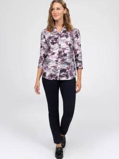 Blouse à manches 3/4 avec boutons