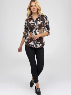 Blouse à manches 3/4 avec boutons