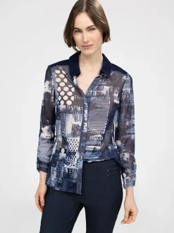 Blouse à manches 3/4 avec boutons