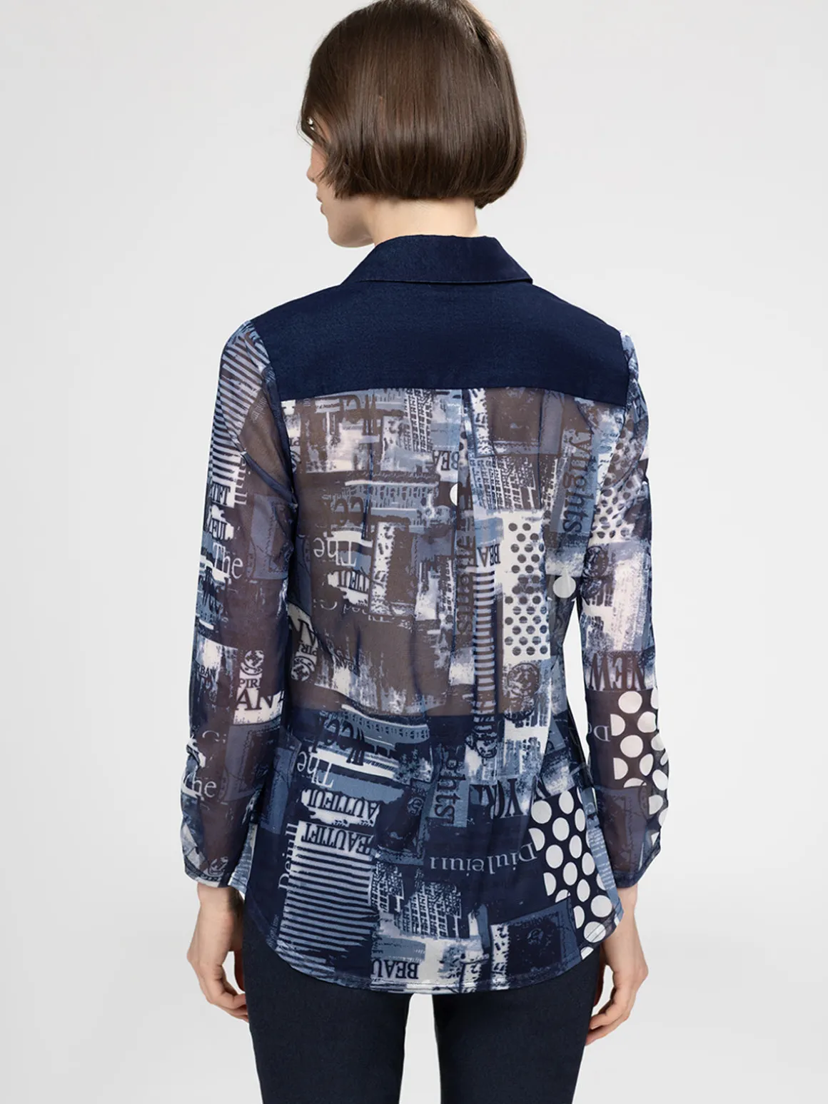 Blouse à manches 3/4 avec boutons