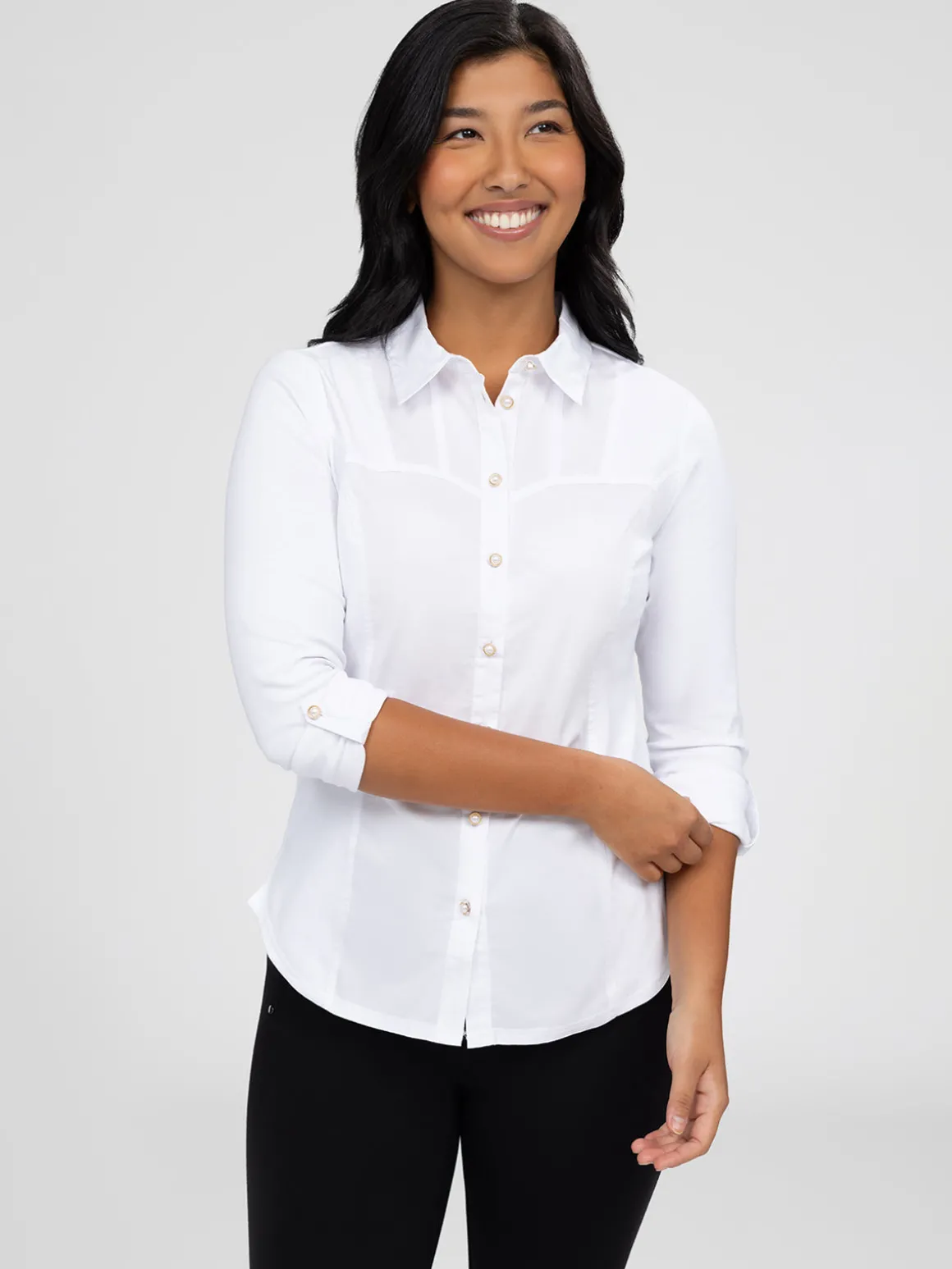 Blouse à manches longues avec boutons