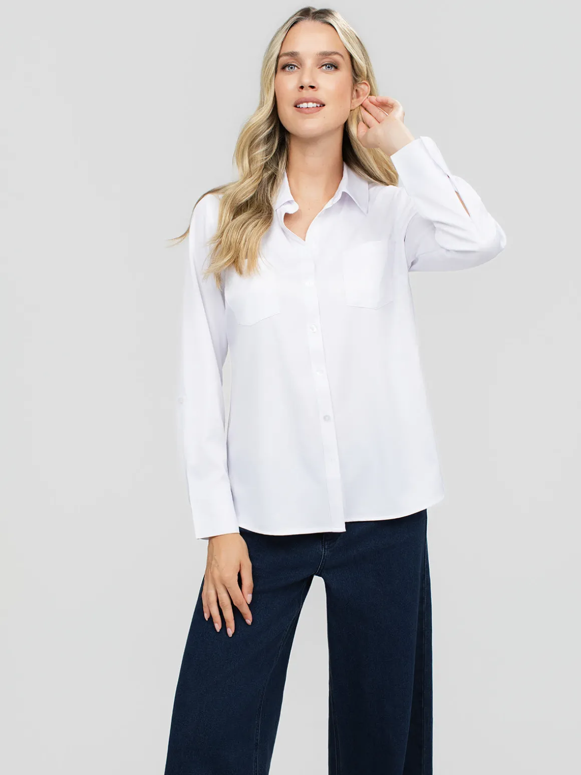 Blouse à manches longues avec boutons