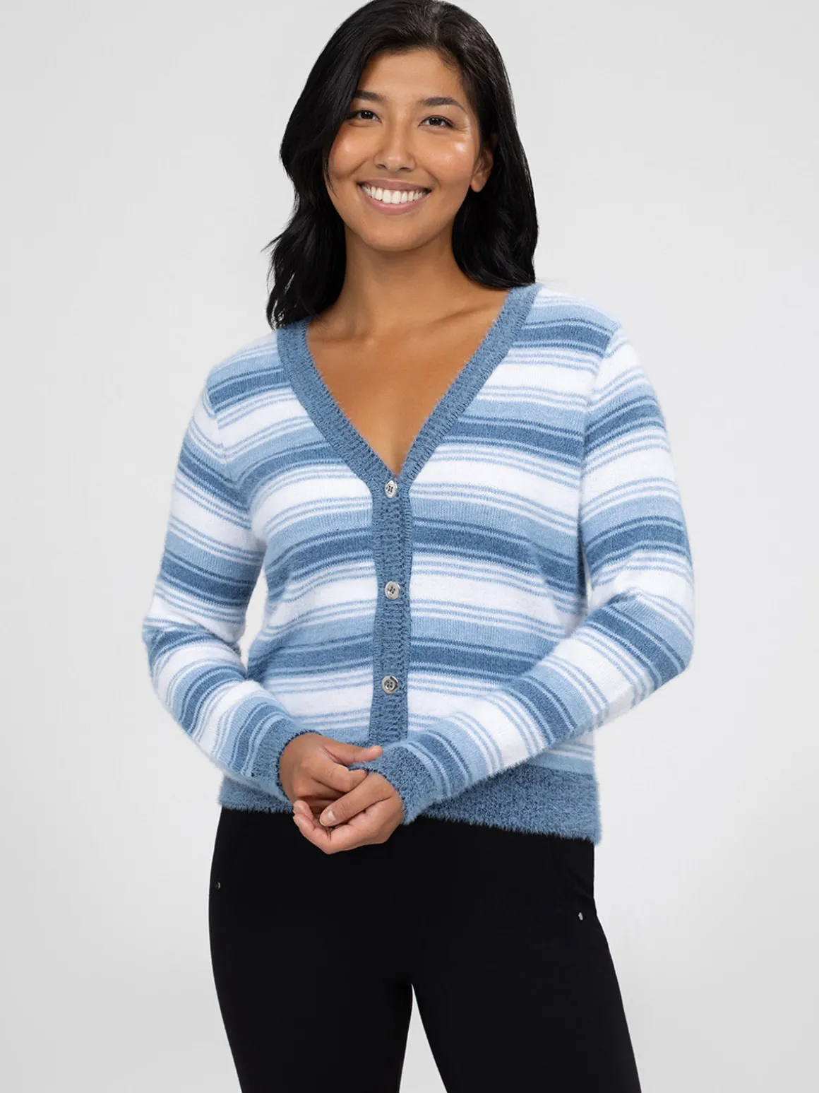 Cardigan en tricot ample à manches longues