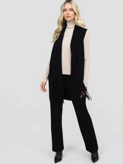 Cardigan en tricot ouvert sans manches