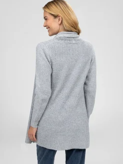 Cardigan en tricot ouvert à manches longues