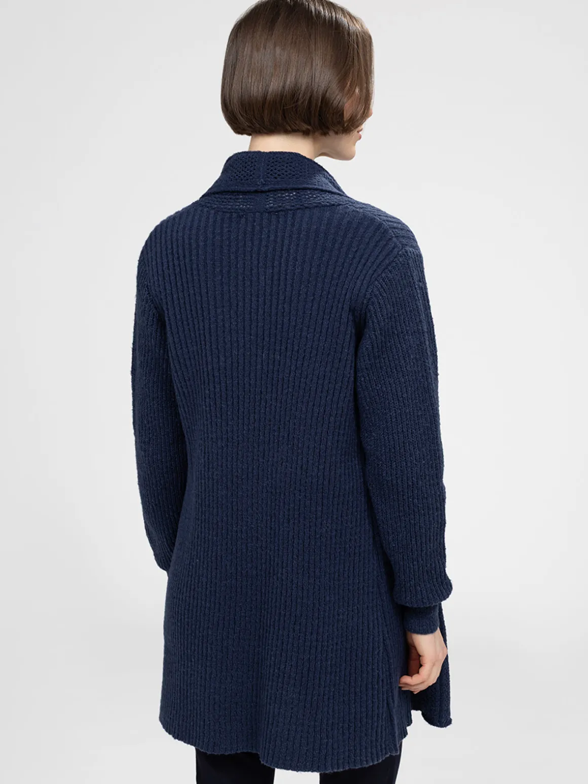 Cardigan en tricot ouvert à manches longues