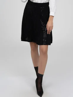 Jupe midi évasée en tricot