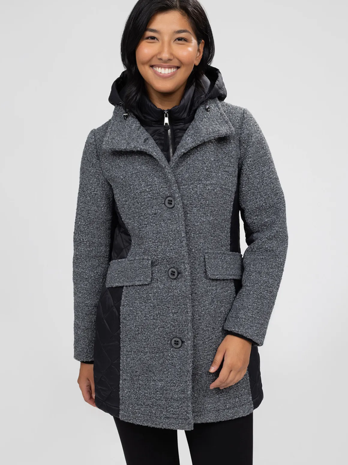 Manteau coquille mi-cuisse