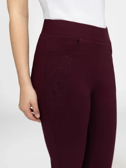 Pantalon droit semi-ajusté à enfiler - Petite
