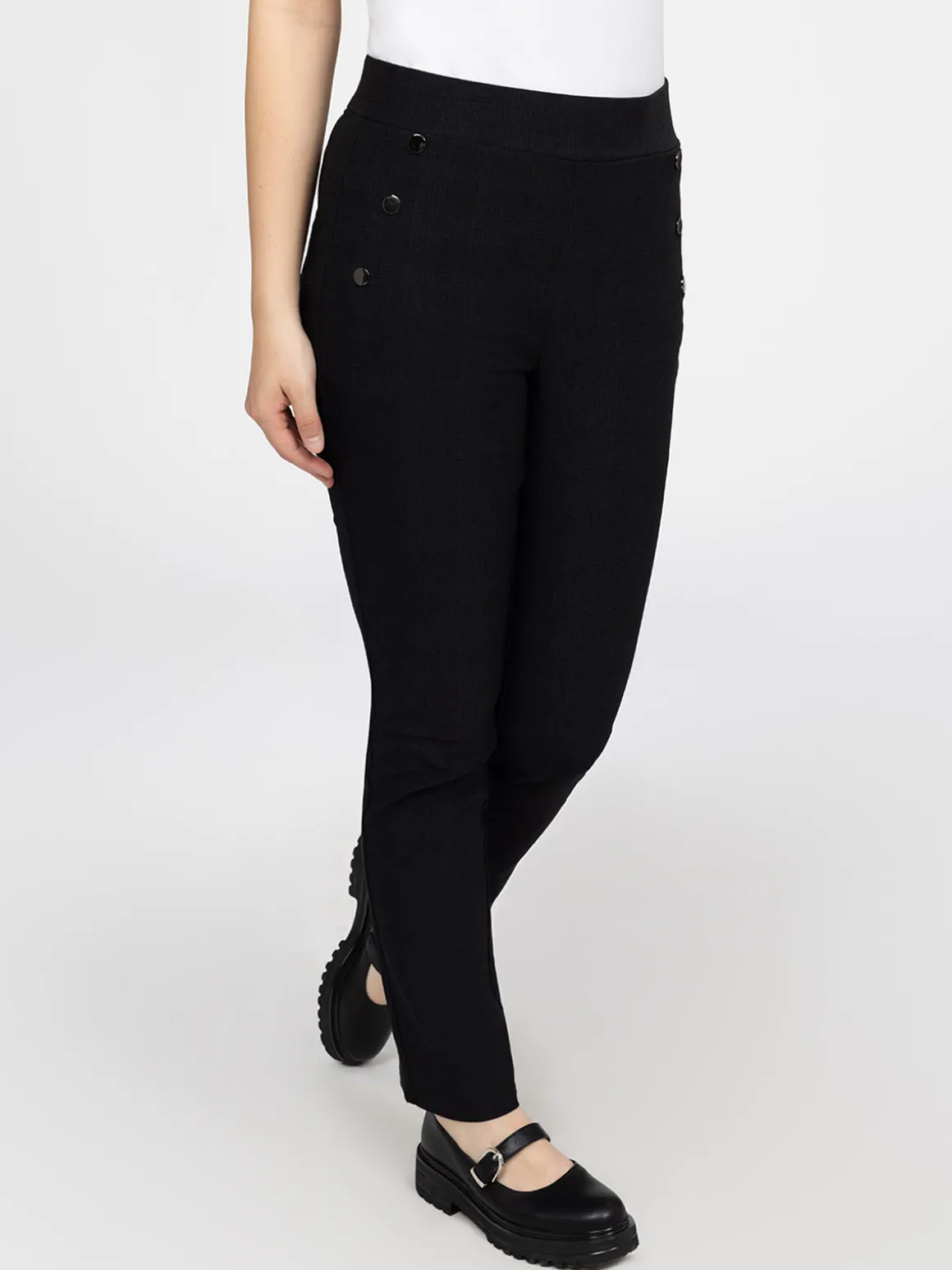 Pantalon étroit semi-ajusté à enfiler