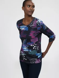 T-shirt ajusté à manches 3/4