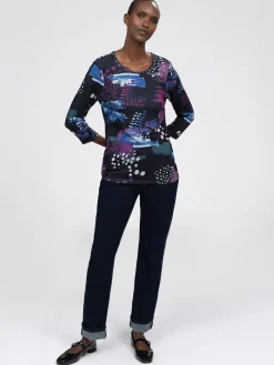 T-shirt ajusté à manches 3/4